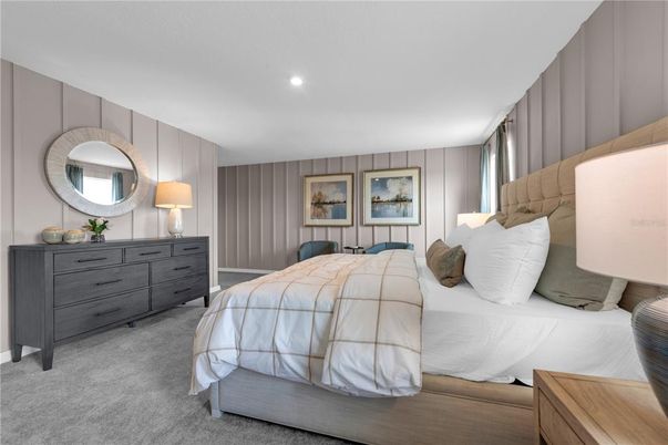 Bedroom, Interior, Recessed Lighting