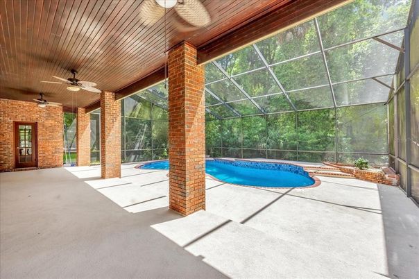 Glass Ceilings, Interior, Pool, Stone Walls, Sun Room, Wooden Ceilings