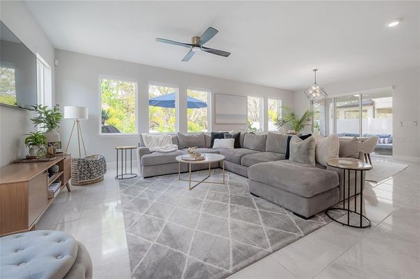Chandelier, Interior, Living room, Recessed Lighting