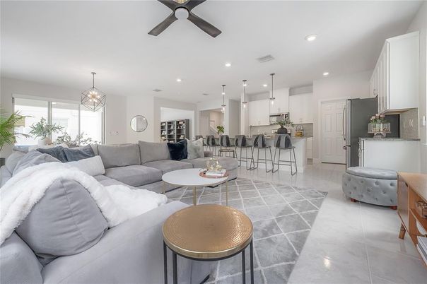 Interior, Kitchen, Living room, Pendant Lights, Recessed Lighting