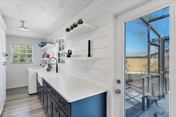 Interior, Kitchen, Wood Texture Flooring