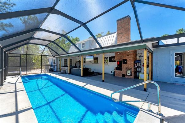 Glass Ceilings, Interior, Pool, Stone Walls, Sun Room