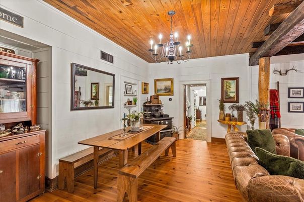 Chandelier, Interior, Living room, Piano, Wooden Ceilings, Wood Texture Flooring
