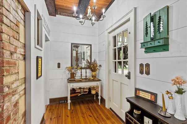Chandelier, Interior, Stone Walls, Wooden Beams, Wooden Ceilings, Wood Texture Flooring