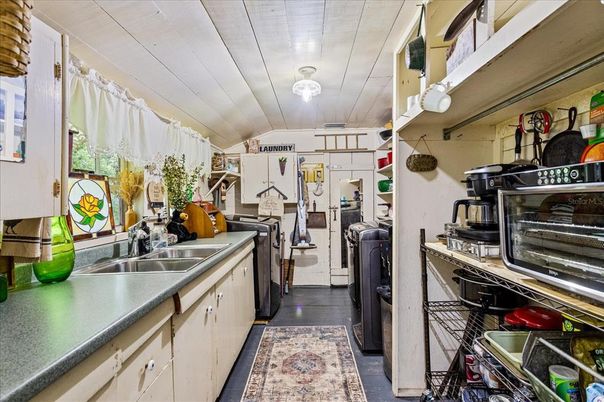 Interior, Kitchen, Wood Texture Flooring
