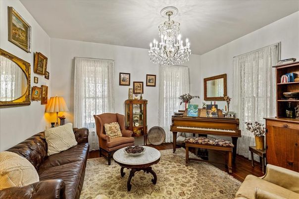 Chandelier, Interior, Living room, Piano, Wood Texture Flooring