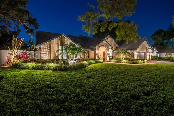 Backyard, Exterior, Facade, Brick Traditional