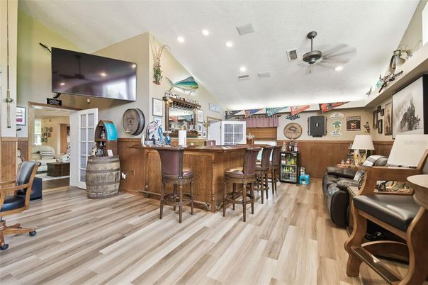 Interior, Recessed Lighting, Wood Texture Flooring