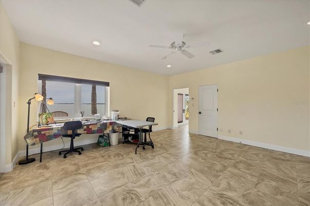 Home Office, Interior, Recessed Lighting