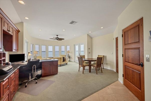 Home Office, Interior, Recessed Lighting