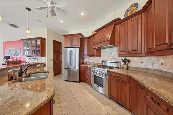 Interior, Kitchen, Pendant Lights, Recessed Lighting, Stainless Steel Appliances