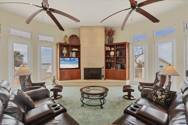 Fireplace, Interior, Living room, Recessed Lighting