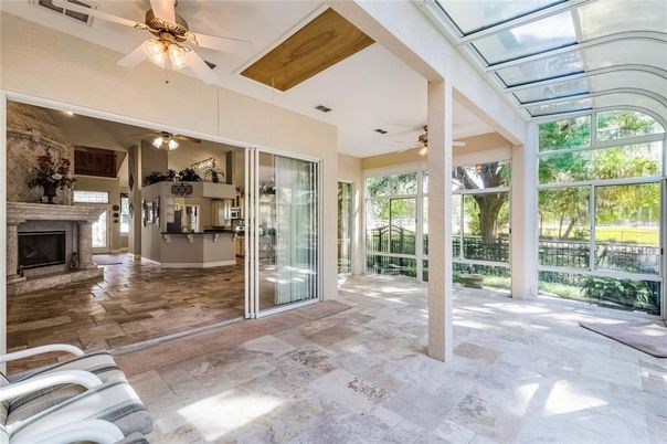 Fireplace, Interior, Sun Room
