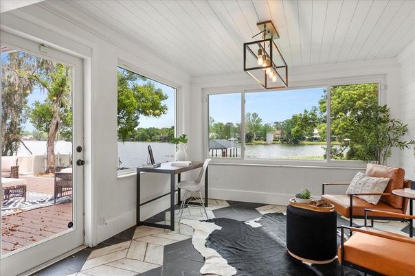 Home Office, Interior, Pendant Lights, Water