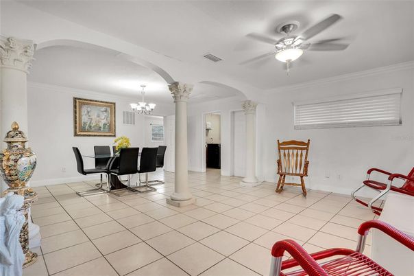 Chandelier, Dining room, Interior