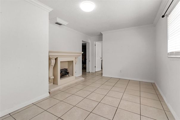 Empty room, Fireplace, Interior