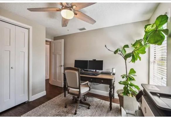 Home Office, Interior, Wood Texture Flooring