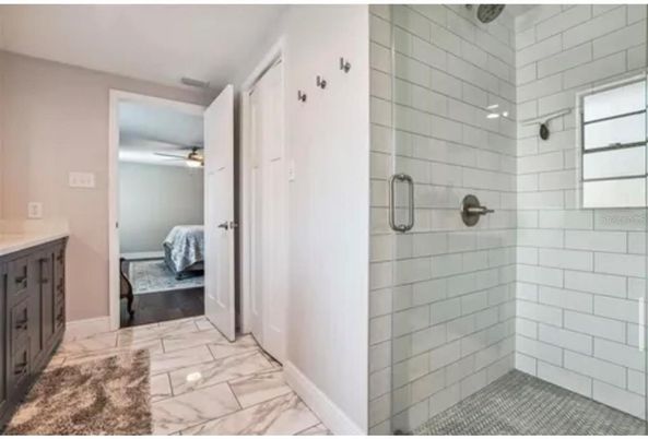 Bathroom, Bedroom, Glass Shower, Interior, Marble