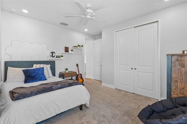 Bedroom, Interior, Recessed Lighting