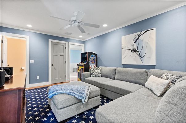 Interior, Living room, Recessed Lighting