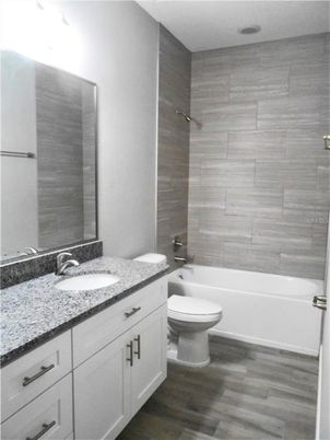 Bathroom, Dual Sink Vanities, Interior, Wood Texture Flooring