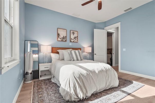 Bedroom, Interior, Wood Texture Flooring
