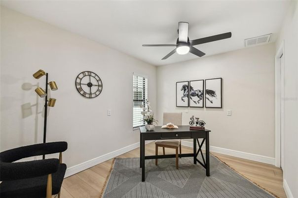 Home Office, Interior, Wood Texture Flooring