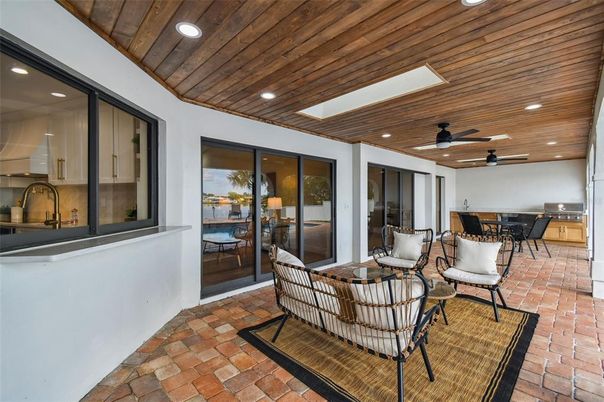 Dining room, Interior, Living room, Recessed Lighting, Wooden Ceilings