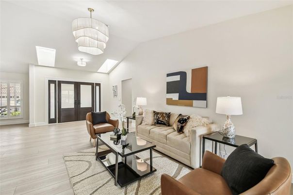 Chandelier, Interior, Living room, Wood Texture Flooring