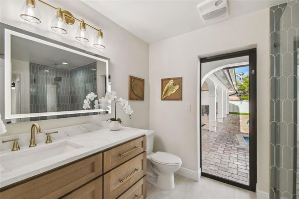 Bathroom, Dual Sink Vanities, Glass Shower, Interior