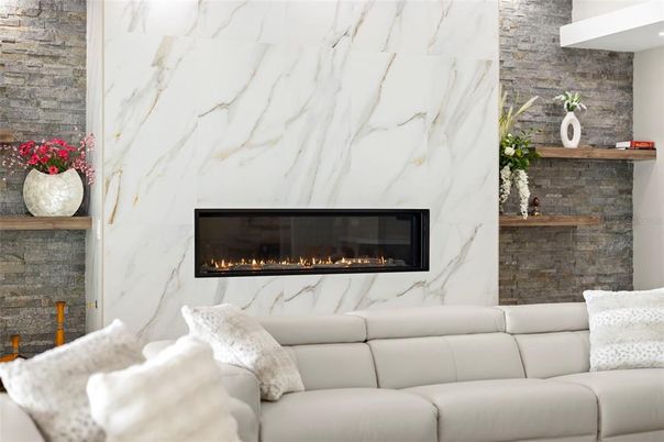 Fireplace, Interior, Living room, Marble Walls, Stone Walls