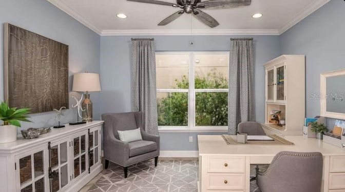 Home Office, Interior, Recessed Lighting