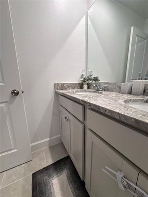 Bathroom, Dual Sink Vanities, Interior, Wood Texture Flooring