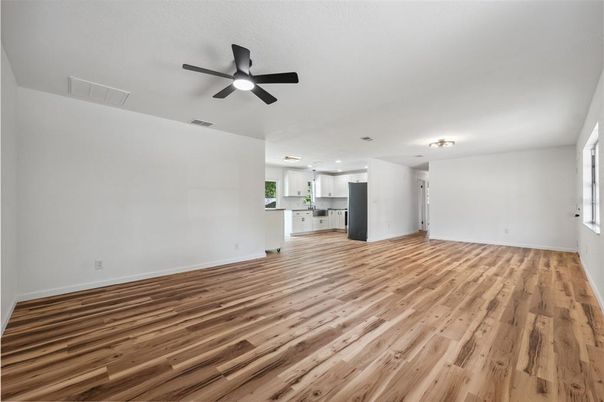 Empty room, Interior, Kitchen, Wood Texture Flooring