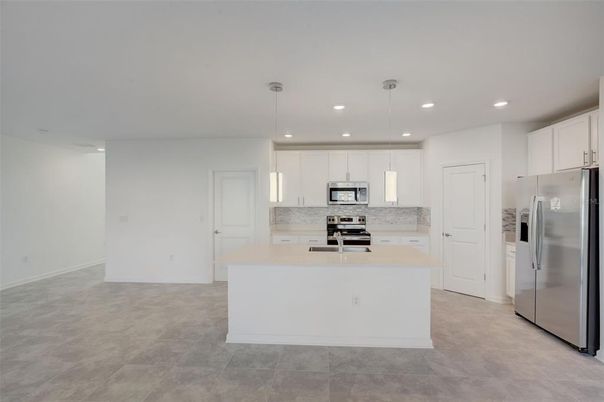 Interior, Kitchen, Pendant Lights, Recessed Lighting, Stainless Steel Appliances