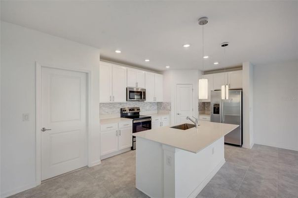 Interior, Kitchen, Pendant Lights, Recessed Lighting, Stainless Steel Appliances