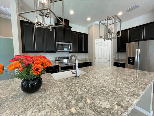 Interior, Kitchen, Pendant Lights, Recessed Lighting, Stainless Steel Appliances