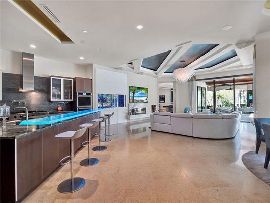 Interior, Kitchen, Living room, Recessed Lighting, Stainless Steel Appliances