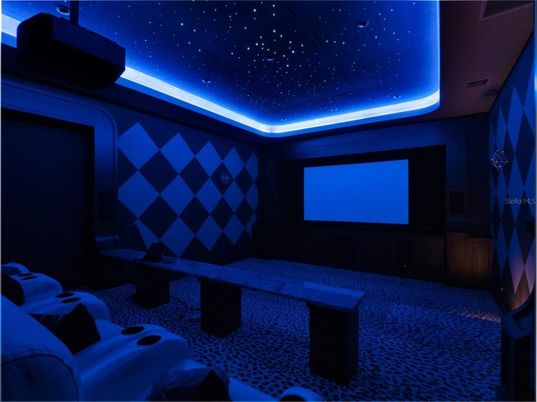 Home Theatre Room, Interior, Projection Screen, Recessed Lighting, Theatre Room
