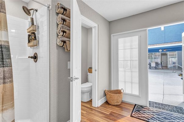 Bathroom, Interior, Wood Texture Flooring