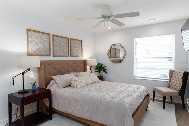 Bedroom, Interior, Recessed Lighting