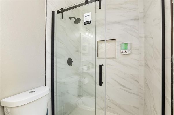 Bathroom, Glass Shower, Interior, Marble Walls