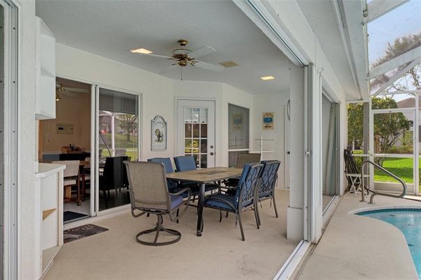 Dining room, Glass Ceilings, Interior, Pool, Recessed Lighting, Sun Room