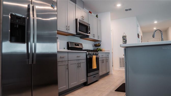 Interior, Kitchen, Recessed Lighting, Stainless Steel Appliances