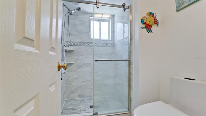 Bathroom, Glass Shower, Interior, Marble Walls