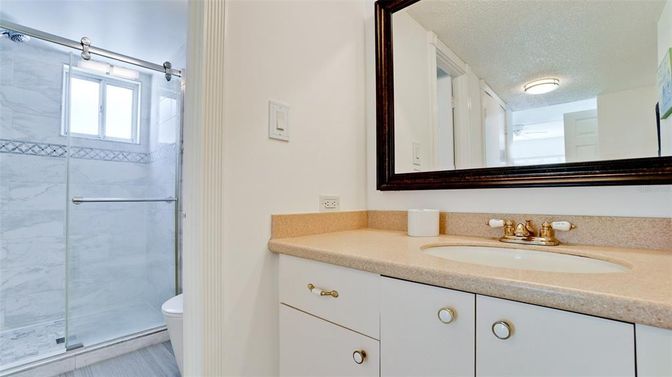 Bathroom, Glass Shower, Interior, Marble Walls