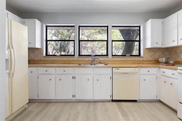 Interior, Kitchen, Wood Texture Flooring