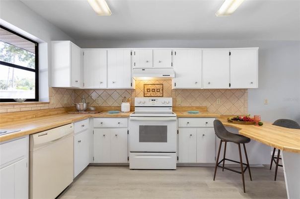 Interior, Kitchen, Wood Texture Flooring