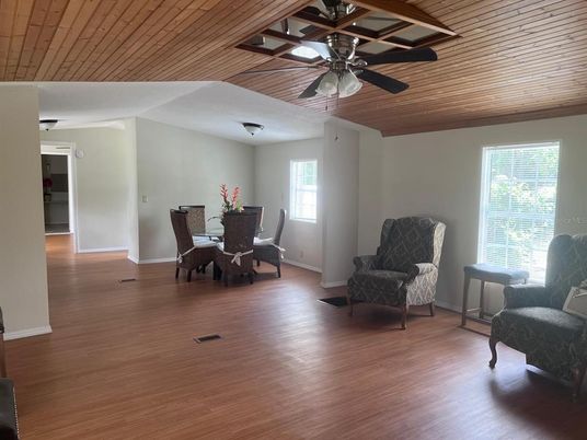 Dining room, Interior, Wooden Ceilings, Wood Texture Flooring