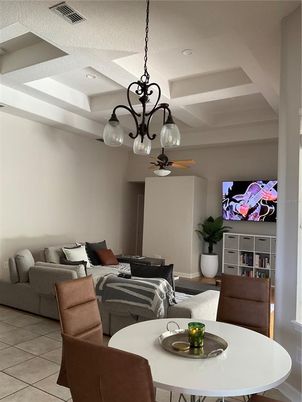 Dining room, Interior, Living room, Pendant Lights, Recessed Lighting